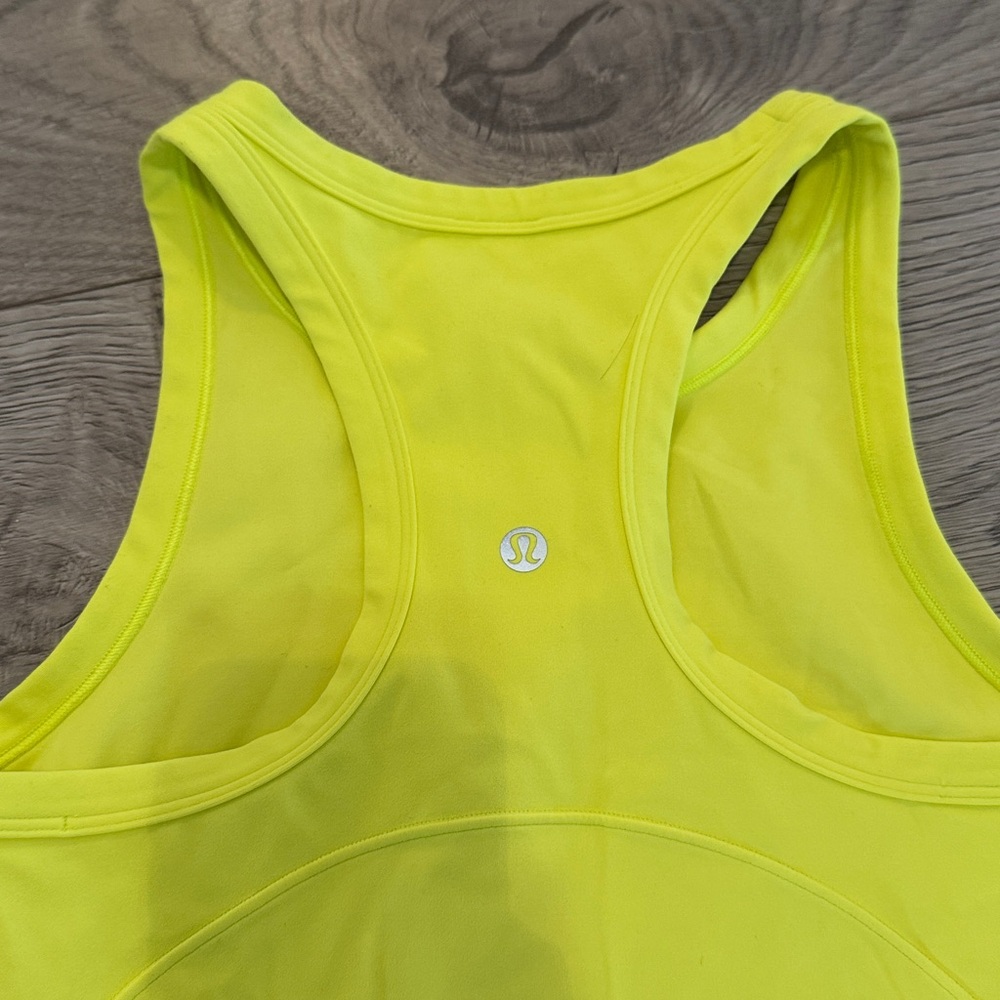 Lululemon Neon Yellow Racerback Tank Top - Picture 2 of 4
